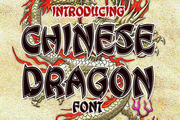 Chinese Dragon Font: Bold Display Type with Calligraphic Soul