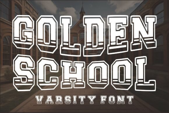 Golden School: Authentic Collegiate Typography for Bold Brands