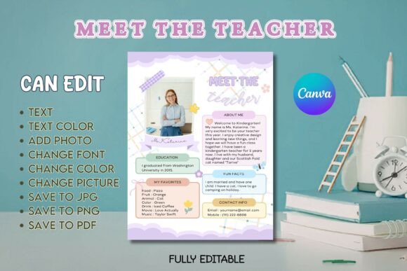 Meet the Teacher - B05 - Canva Template: Create a Warm Welcome