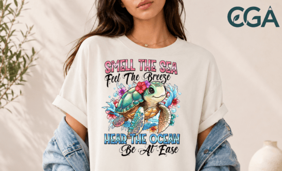 Smell the Sea Sea Turtle PNG: Capture Coastal Calm